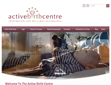 Tablet Screenshot of activebirthcentre.com